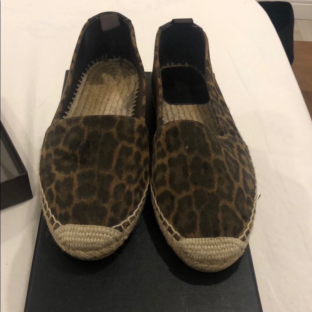 Saint laurent cheetah print espadrilles